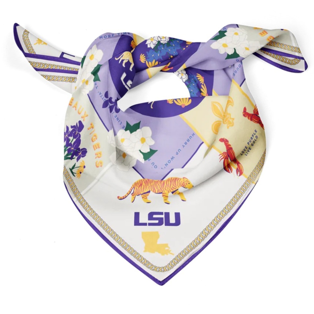 Saturday Silks LSU Tigers Saturday Scarf